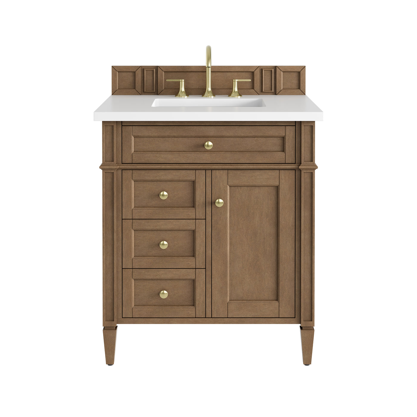 James Martin Brittany 30" Single Bathroom Vanity, Pecan, view 29
