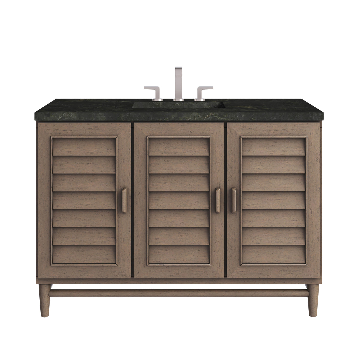 James Martin Portland 48" Single Bathroom Vanity, Whitewashed Walnut with Phantome countertop
