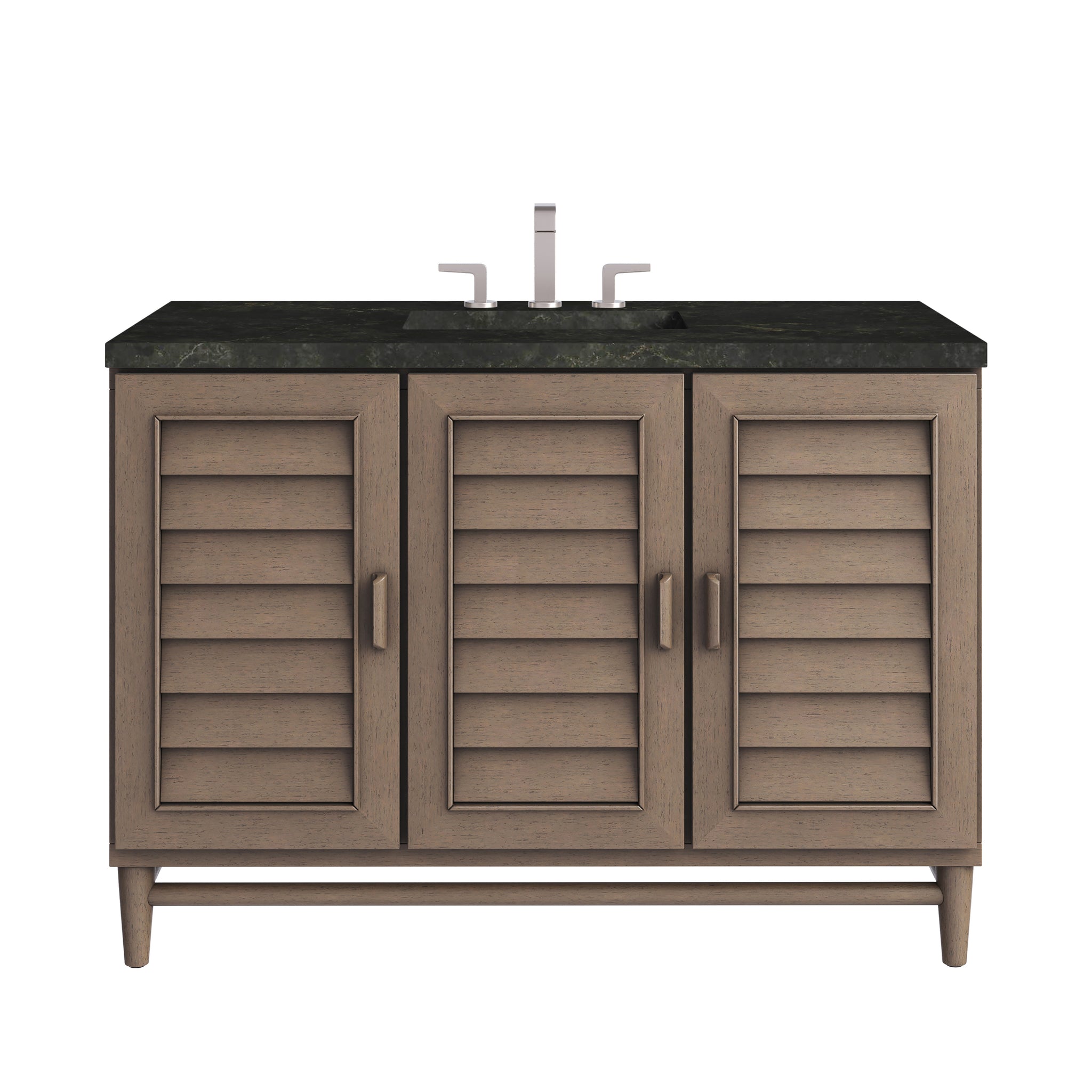 James Martin Portland 48" Single Bathroom Vanity, Whitewashed Walnut with Phantome countertop