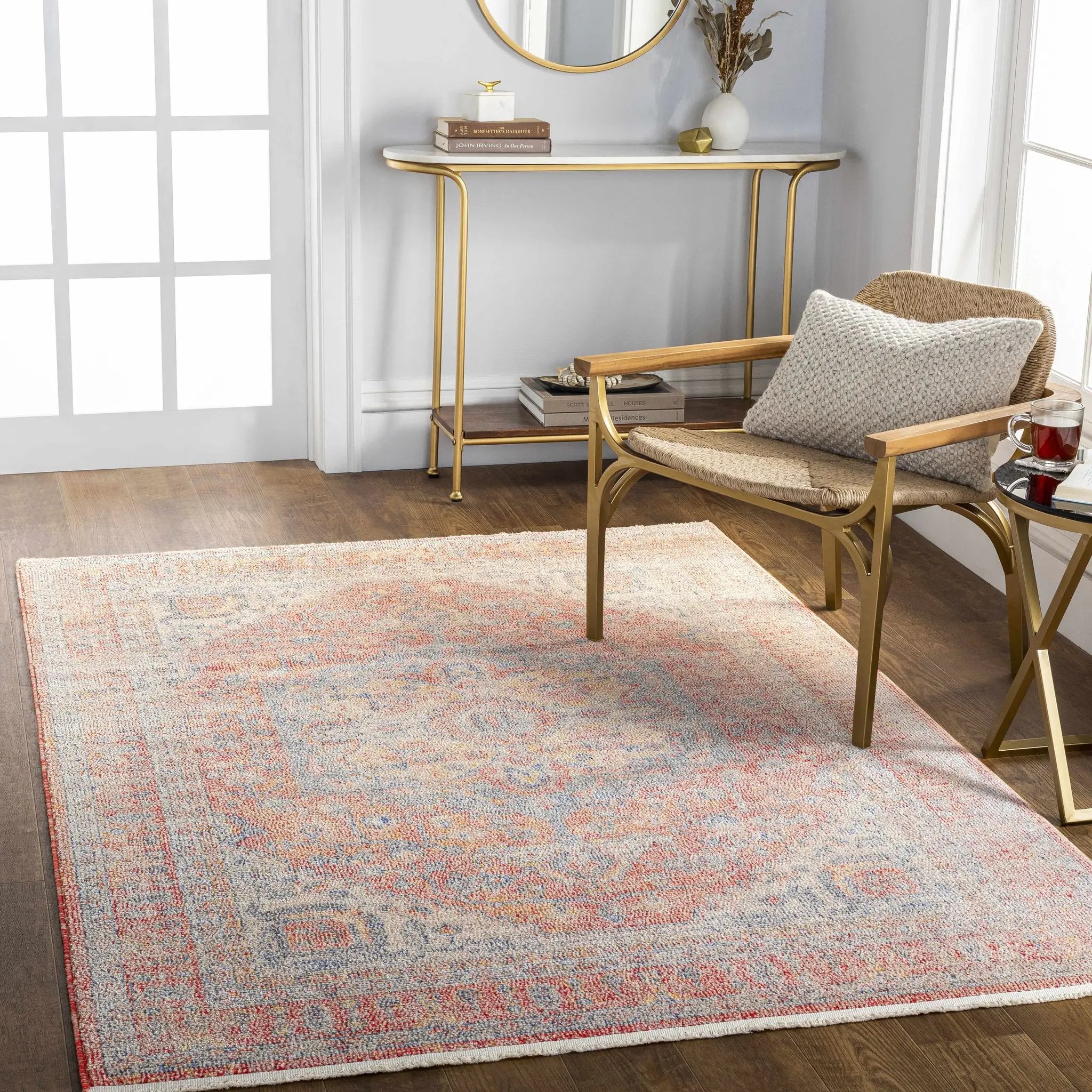 Tusa Red Area Rug - Clearance by Boutique Rugs