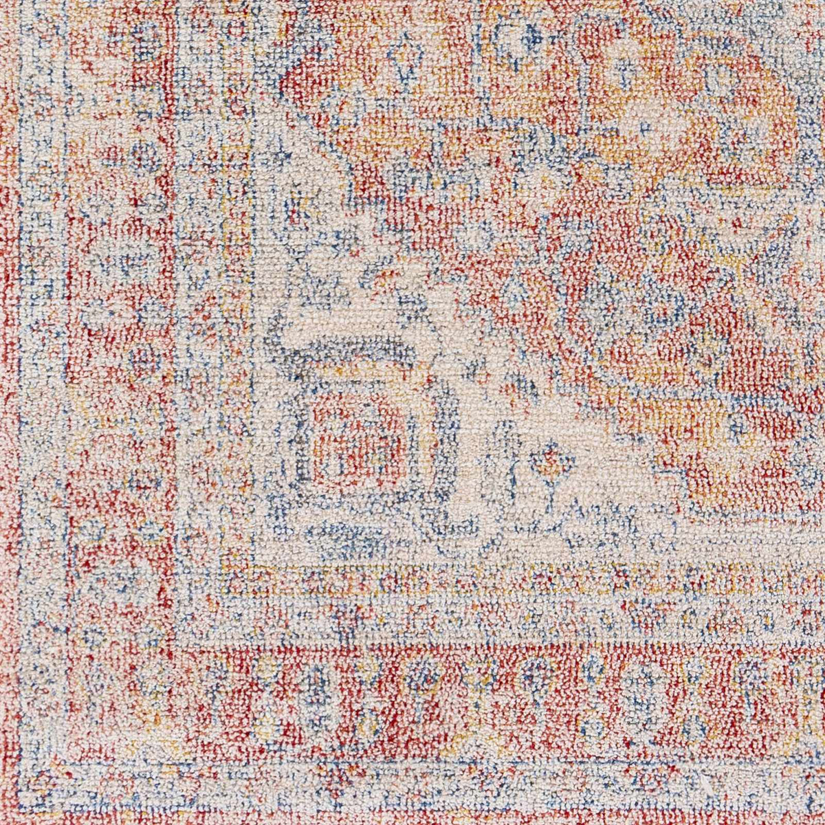 Tusa Red Area Rug - Clearance, sample swatch