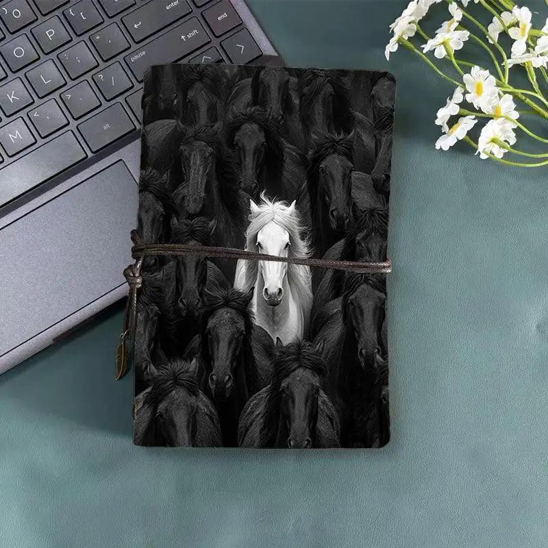 Journal - Faux Leather Black Binder by House Of Avana