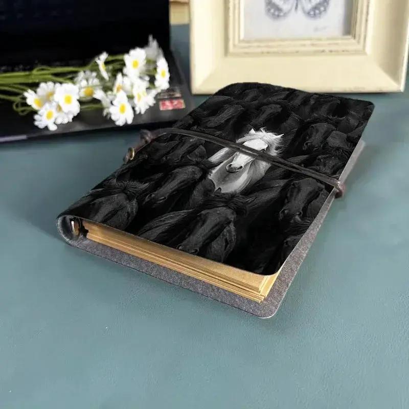 Journal - Faux Leather Black Binder by House Of Avana