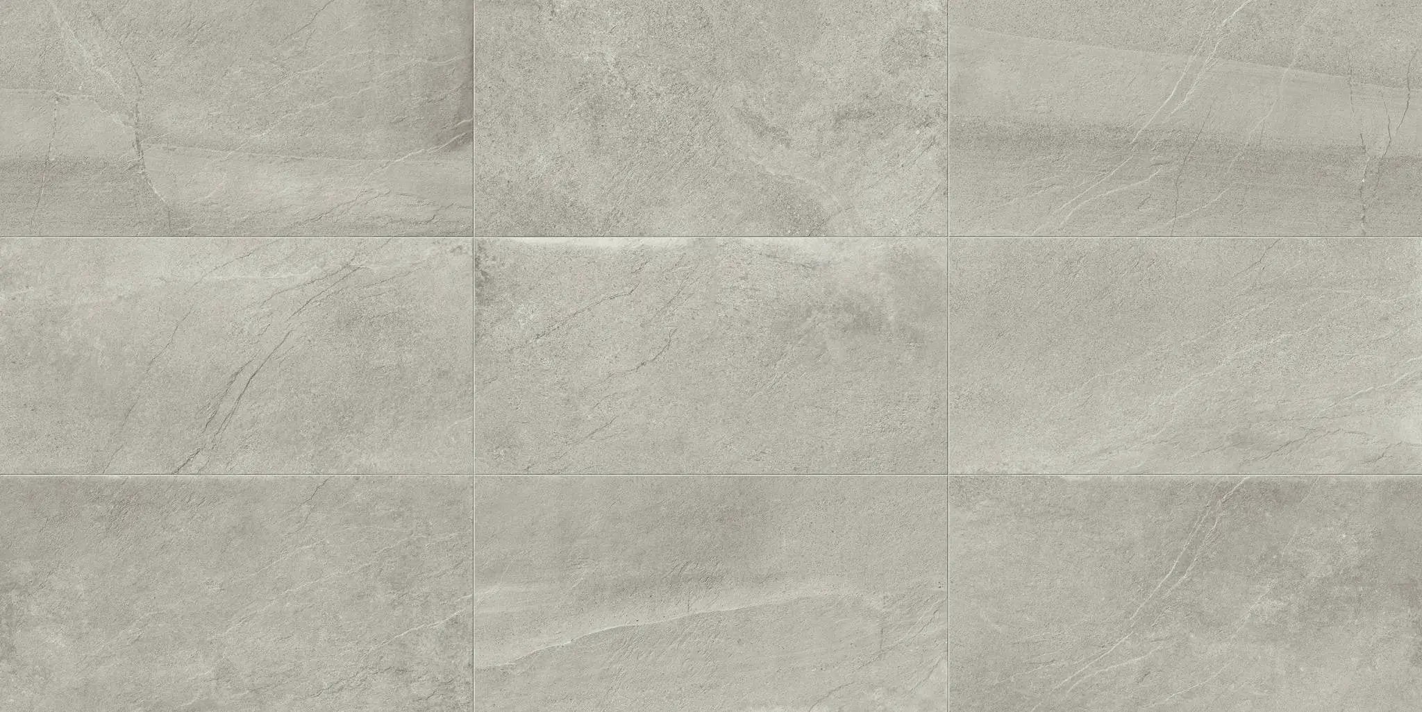Journey Modern Grey Covebase Stone Look Porcelain Moldings 6x12 by landmarkceramics