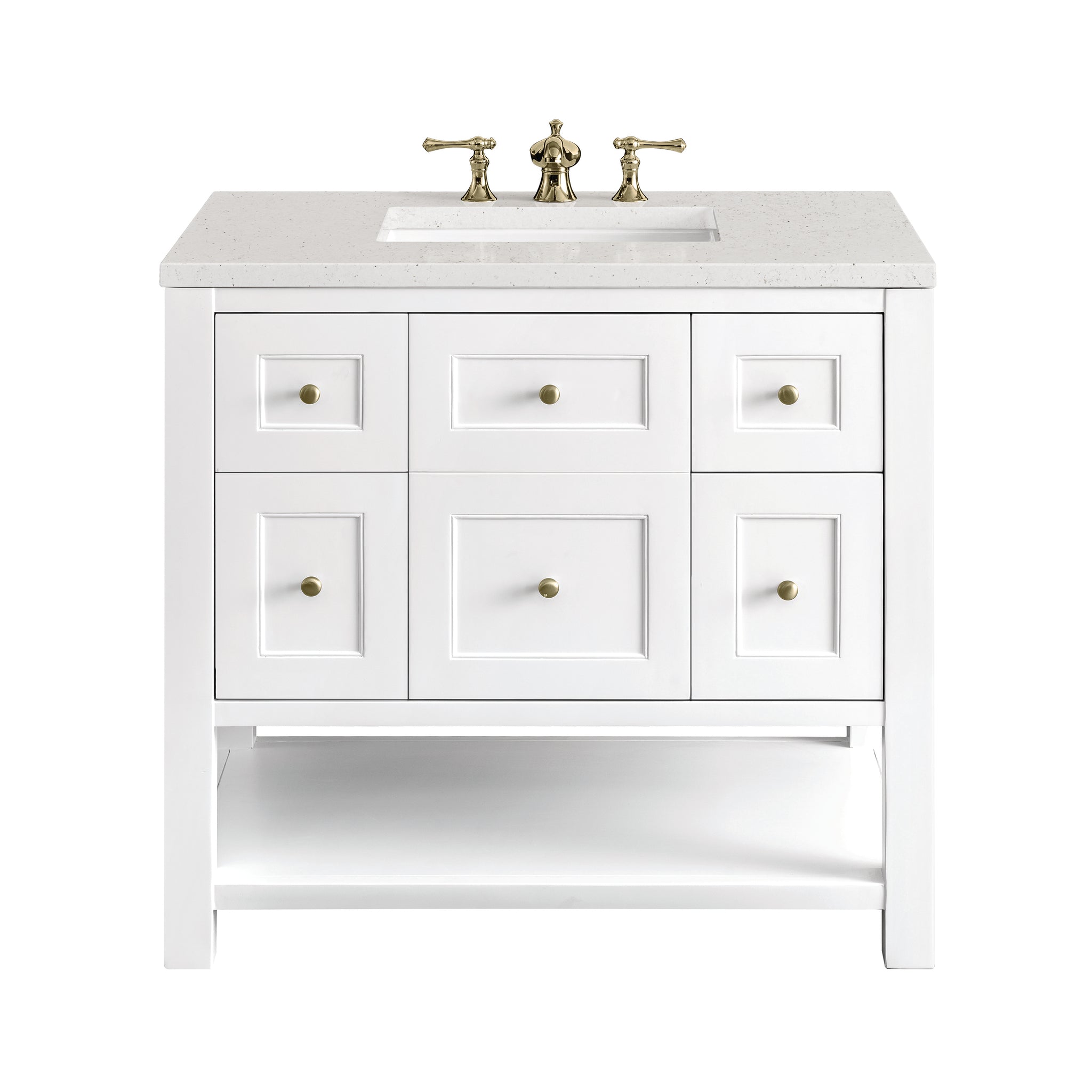 James Martin Breckenridge 36" Single Bathroom Vanity, Bright White, view 24