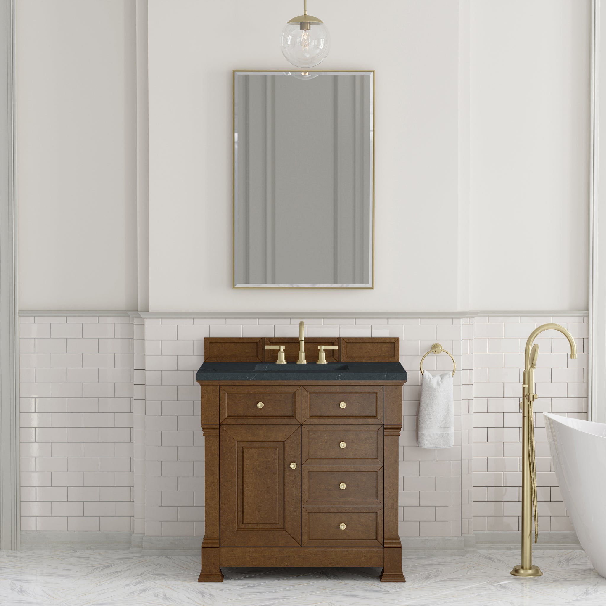James Martin Brookfield 36" Single Bathroom Vanity, Honey Oak, view 30