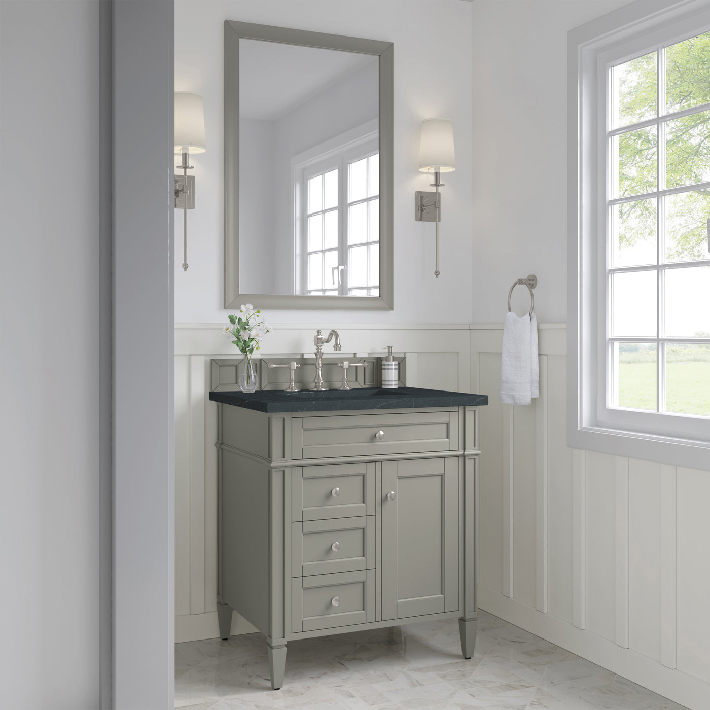 James Martin Brittany 30" Single Bathroom Vanity, Urban Gray, view 29