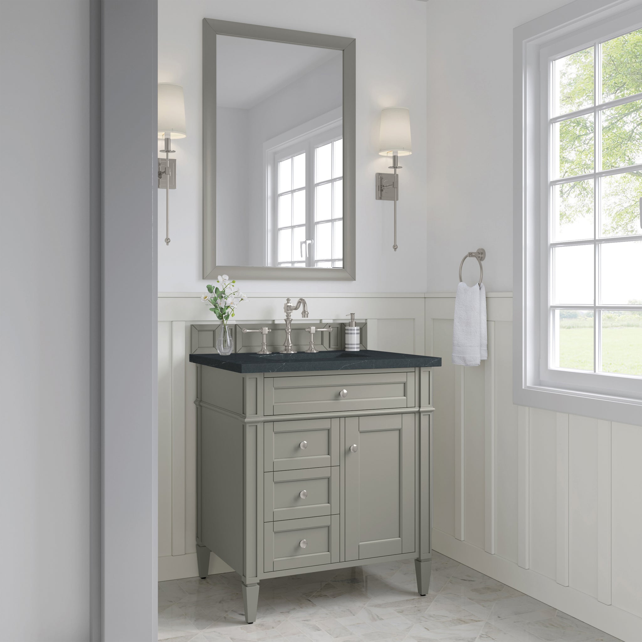 James Martin Brittany 30" Single Bathroom Vanity, Urban Gray, view 29