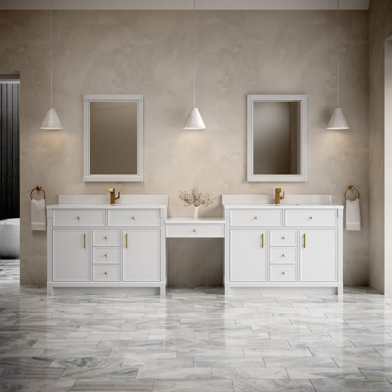 James Martin Bellshire 120" Single Bathroom Vanity, Bright White, view 3