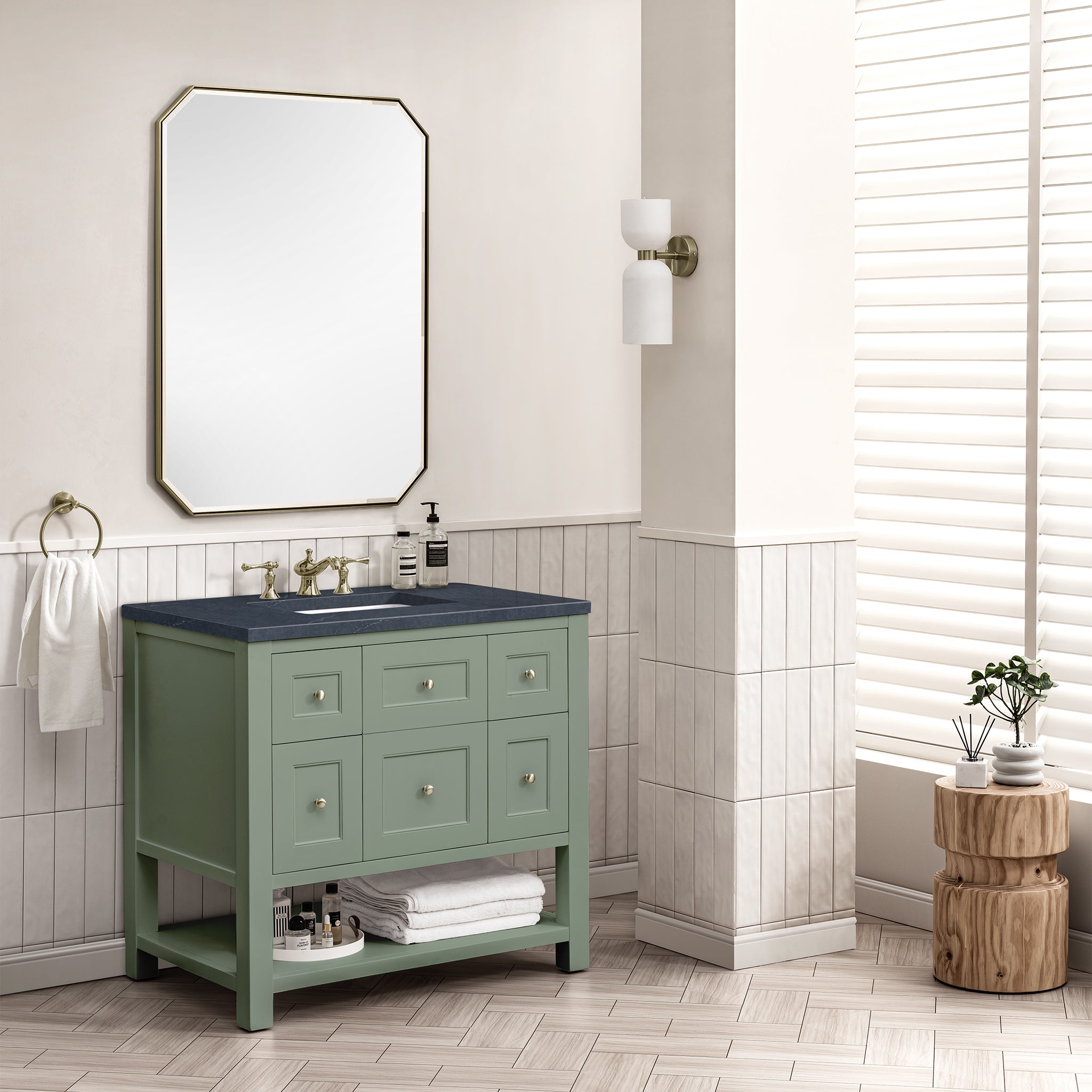 James Martin Breckenridge 36" Single Bathroom Vanity, Smokey Celadon, view 32
