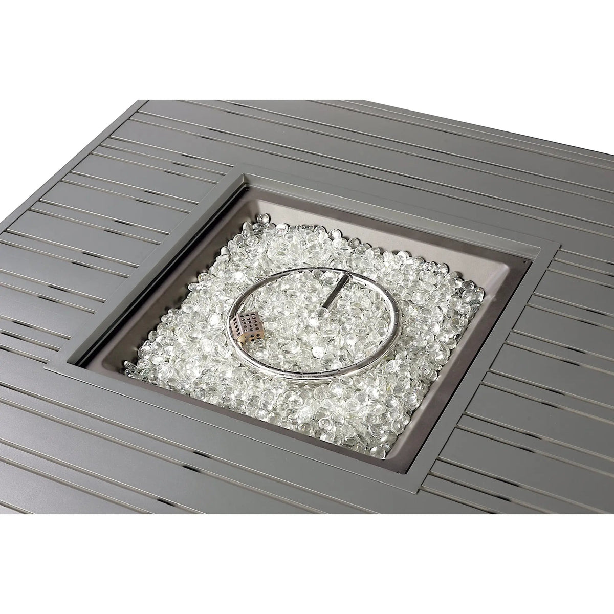 Aluminum 42-in Square Propane Fire Table with Beads, Covers and Lid by Sharicks