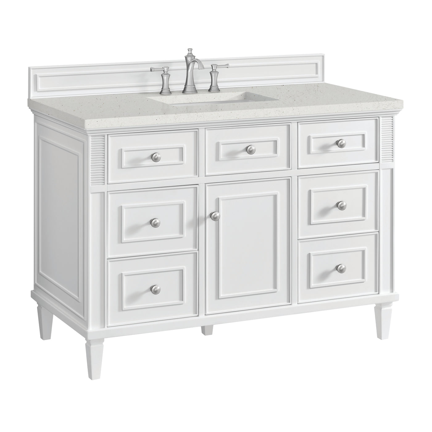 James Martin Lorelai 48" Single Bathroom Vanity, Bright White, view 33