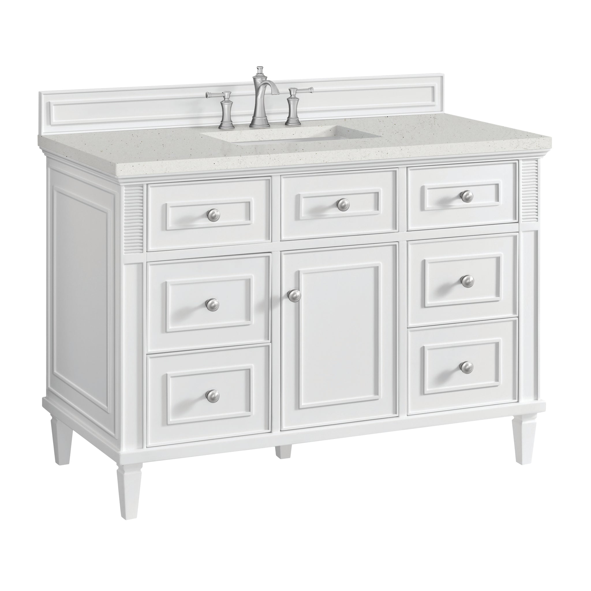 James Martin Lorelai 48" Single Bathroom Vanity, Bright White, view 33