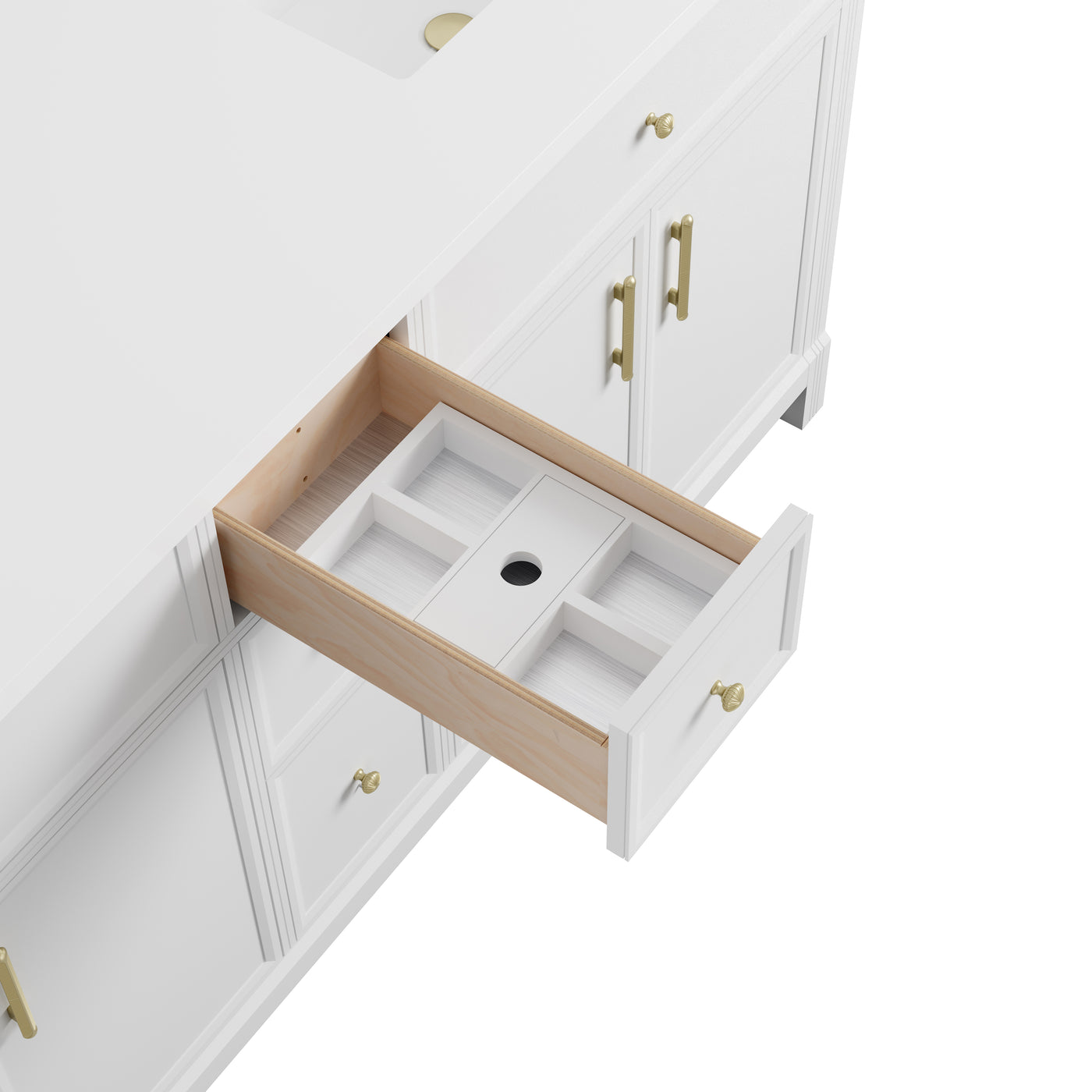 James Martin Bellshire 72" Double Bathroom Vanity, Bright White, view 25