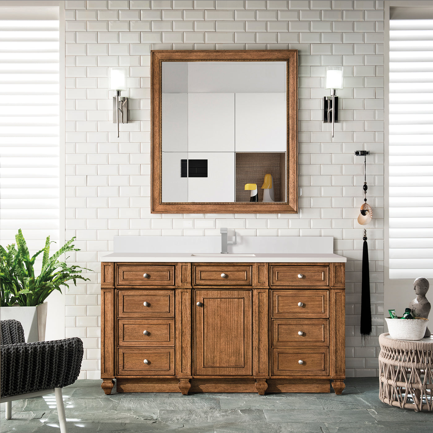 James Martin Bristol 60" Single Bathroom Vanity, Saddle Brown, view 26