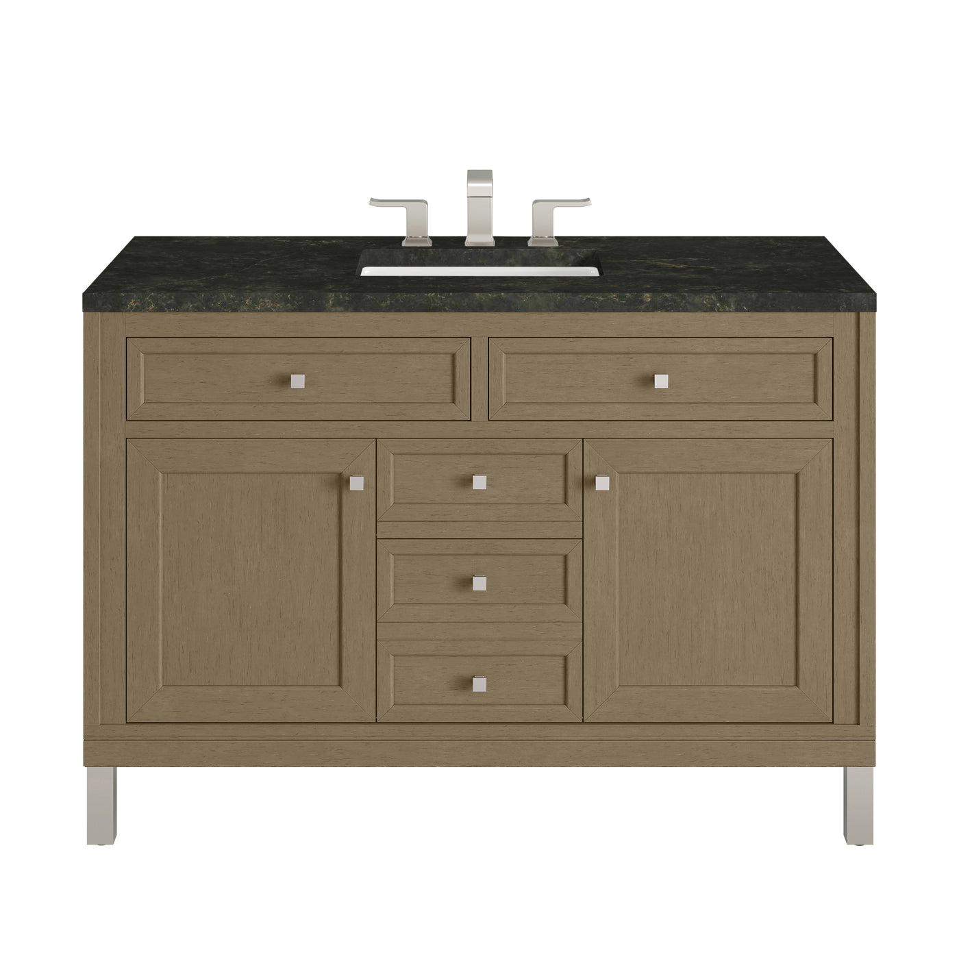 James Martin Chicago 48" Single Bathroom Vanity, Walnut Whisper with Phantome countertop