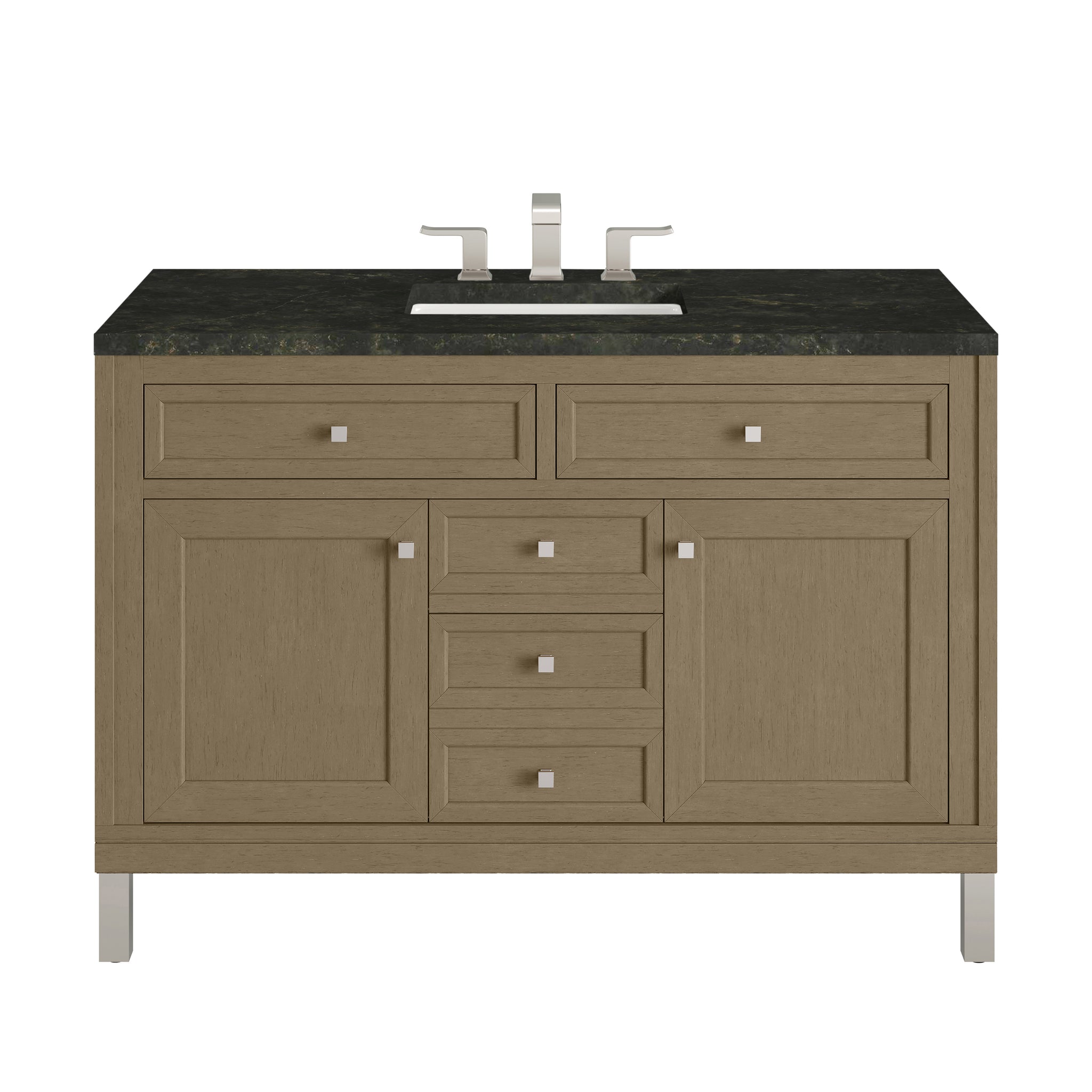 James Martin Chicago 48" Single Bathroom Vanity, Walnut Whisper with Phantome countertop