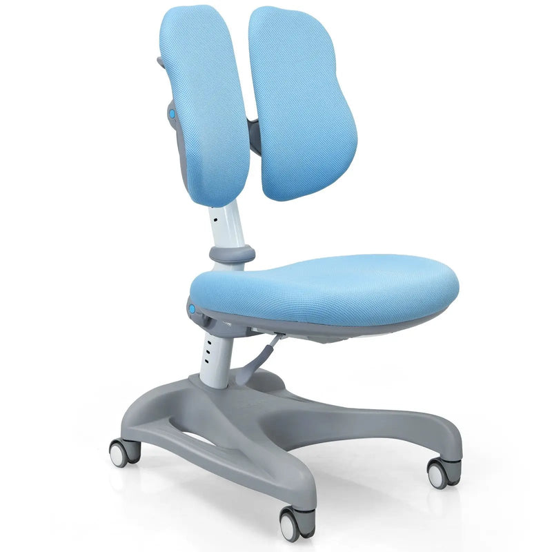 Adjustable Height Student Chair with Sit-Brake Casters and Lumbar Support for Home and School by DirectDeals