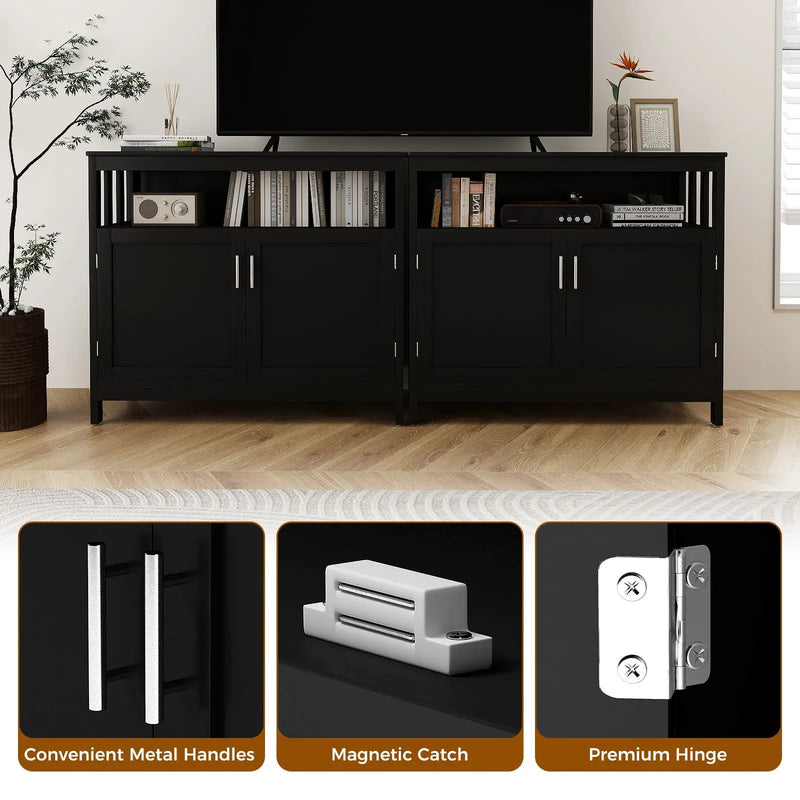 Kitchen Buffet Server Sideboard Storage Cabinet with 2 Doors and Shelf by DirectDeals