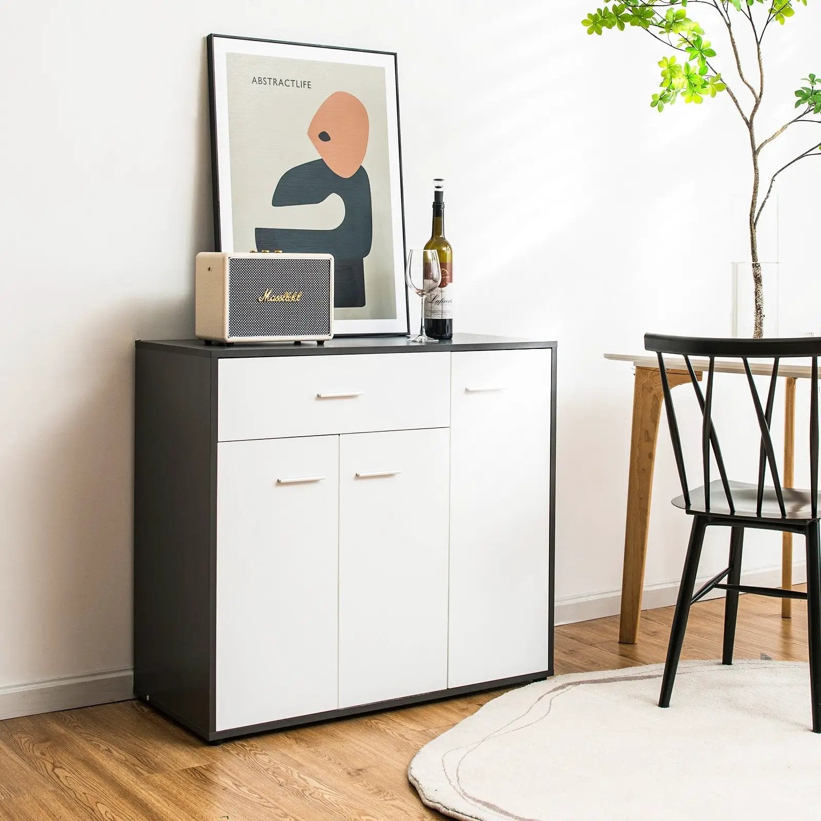 Buffet Sideboard Storage Cabinet with Spacious Table Top by DirectDeals