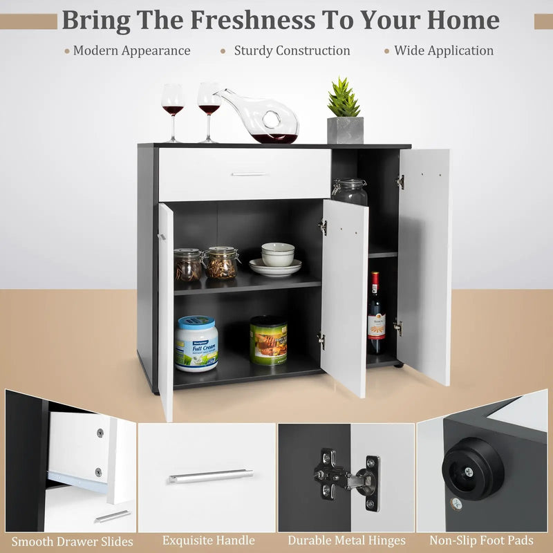 Buffet Sideboard Storage Cabinet with Spacious Table Top by DirectDeals