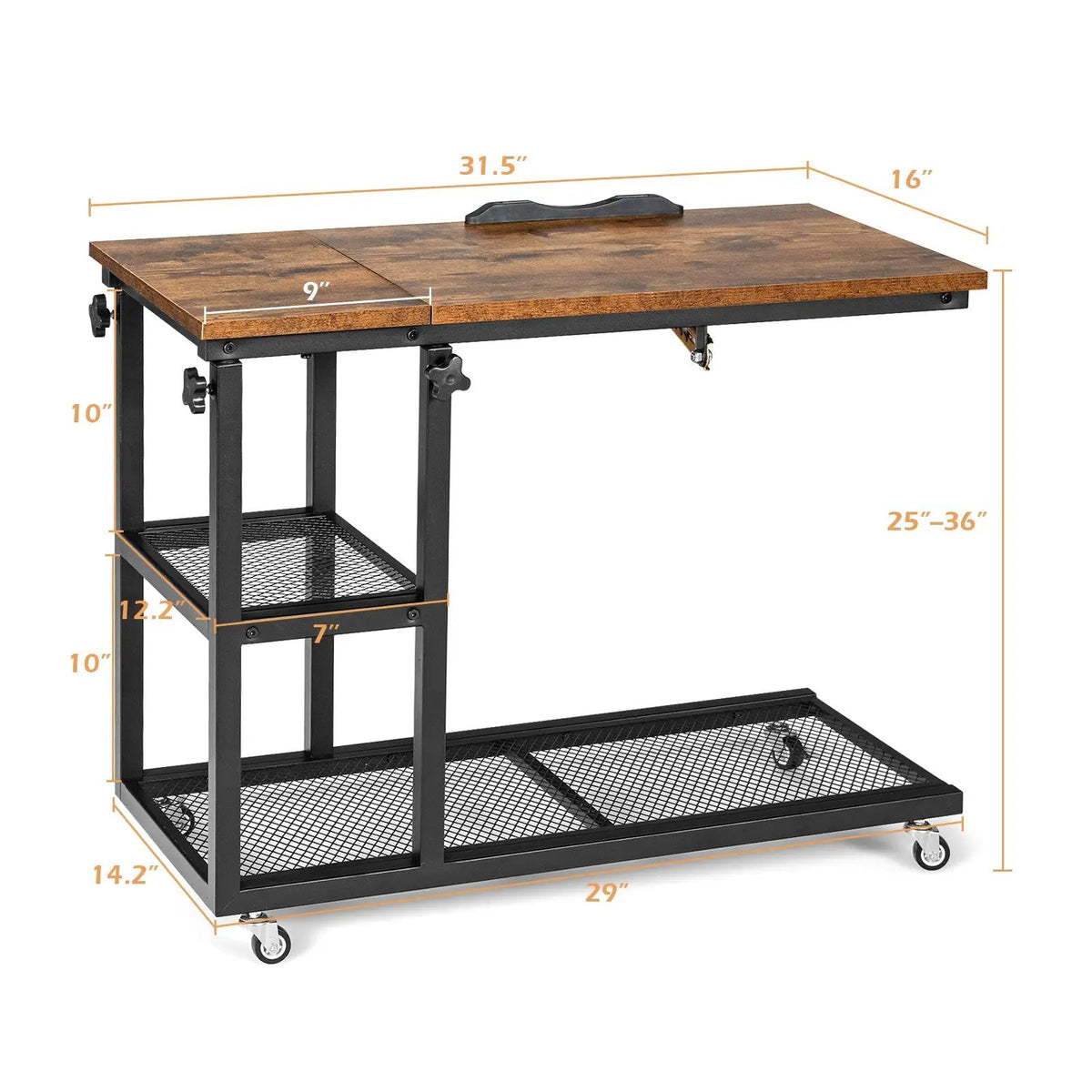Adjustable C-Shaped Bedside Table, photo 4 of 9
