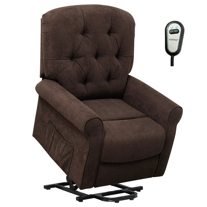 Recliner Chair Sofa for Elderly with Side Pocket and Remote Control by DirectDeals