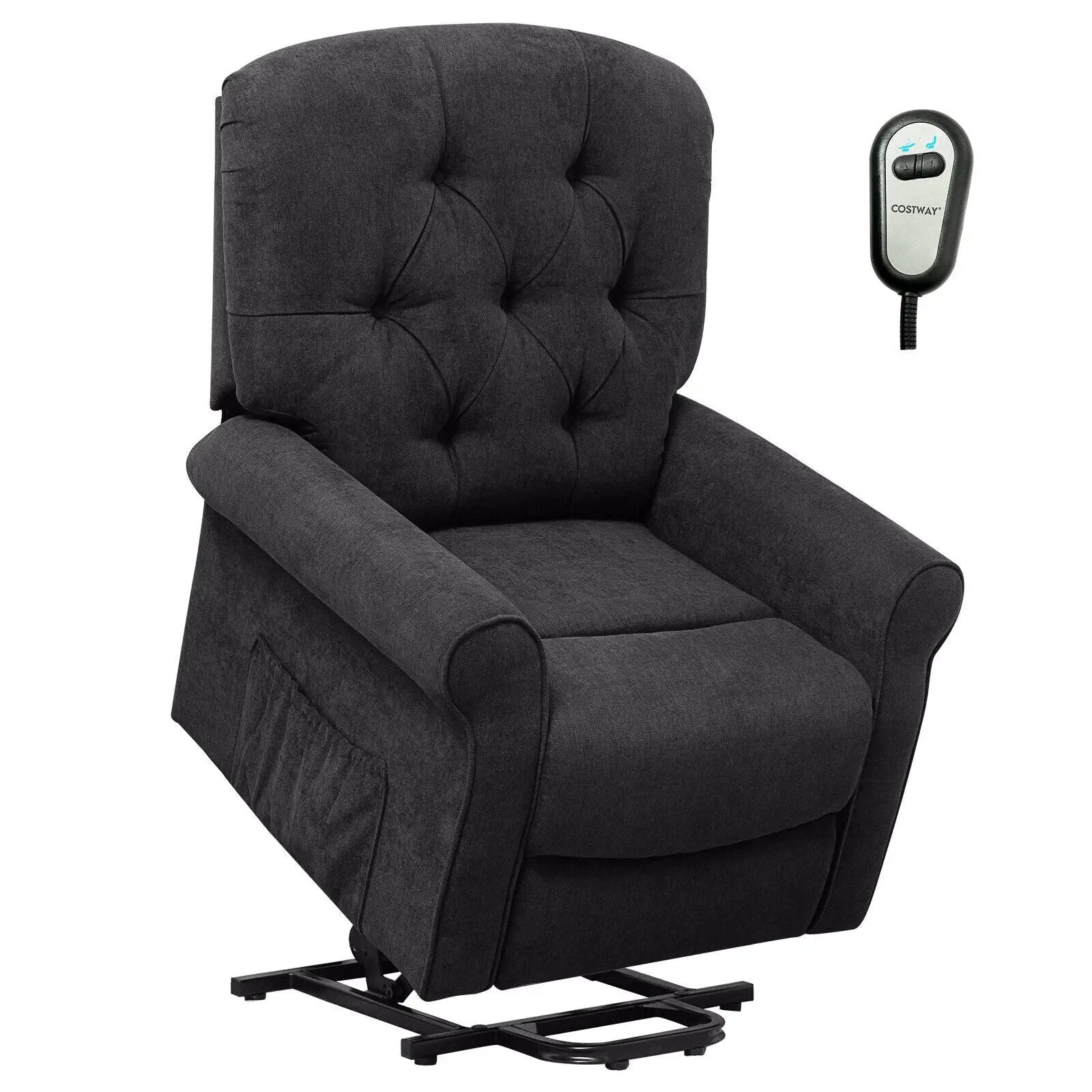 Recliner Chair Sofa for Elderly with Side Pocket and Remote Control by DirectDeals