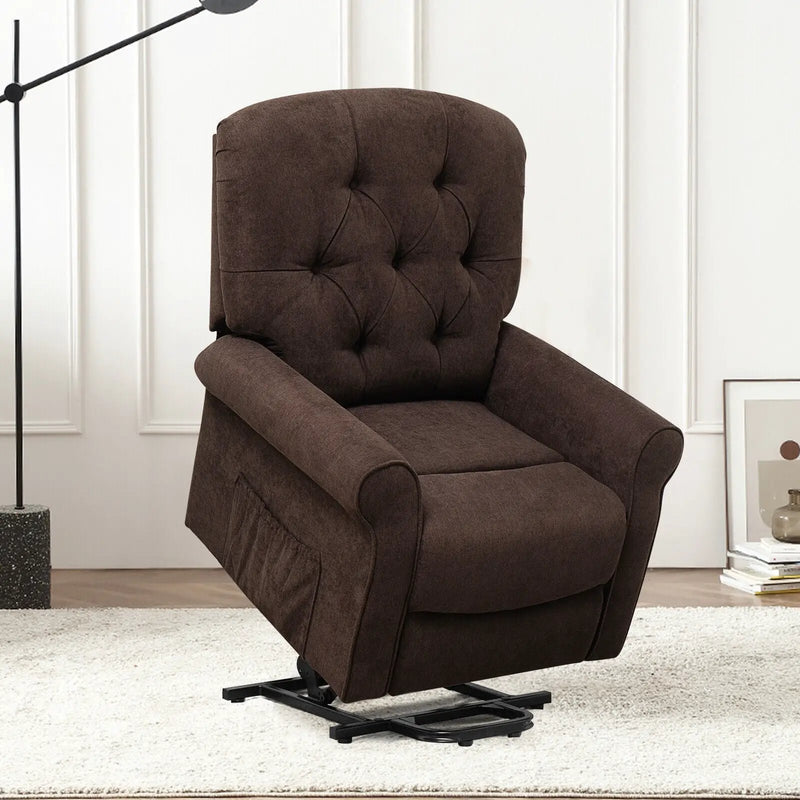 Recliner Chair Sofa for Elderly with Side Pocket and Remote Control by DirectDeals