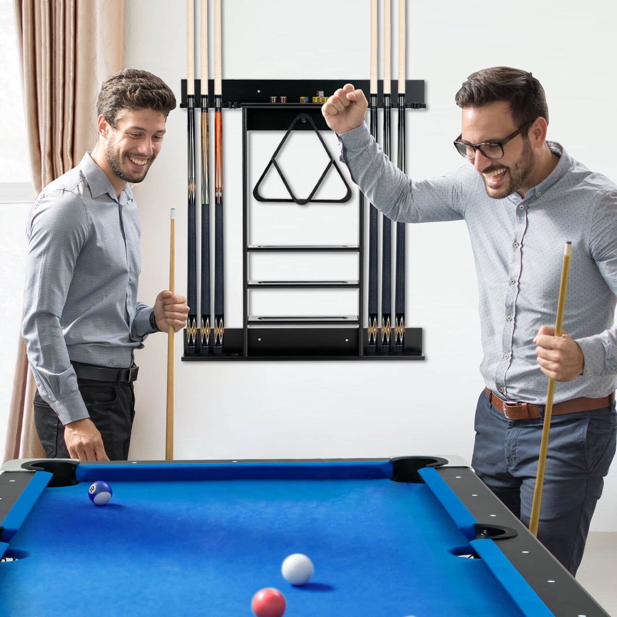 Wall-mounted Billiards Pool Cue Rack Only, photo 3 of 16