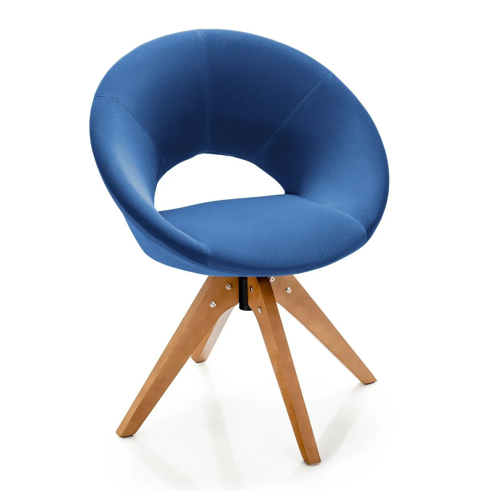Swivel Accent Chair with Oversized Upholstered Seat for Home Office by DirectDeals