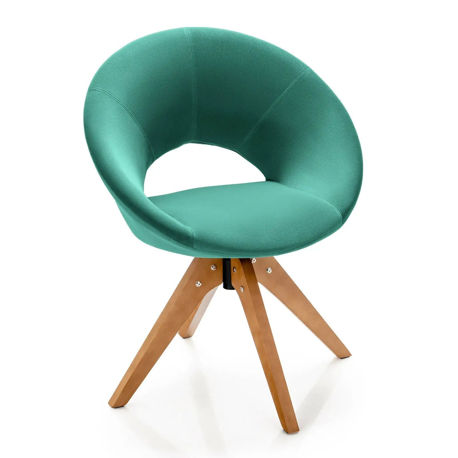 Swivel Accent Chair with Oversized Upholstered Seat for Home Office by DirectDeals