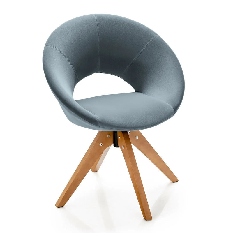 Swivel Accent Chair with Oversized Upholstered Seat for Home Office by DirectDeals