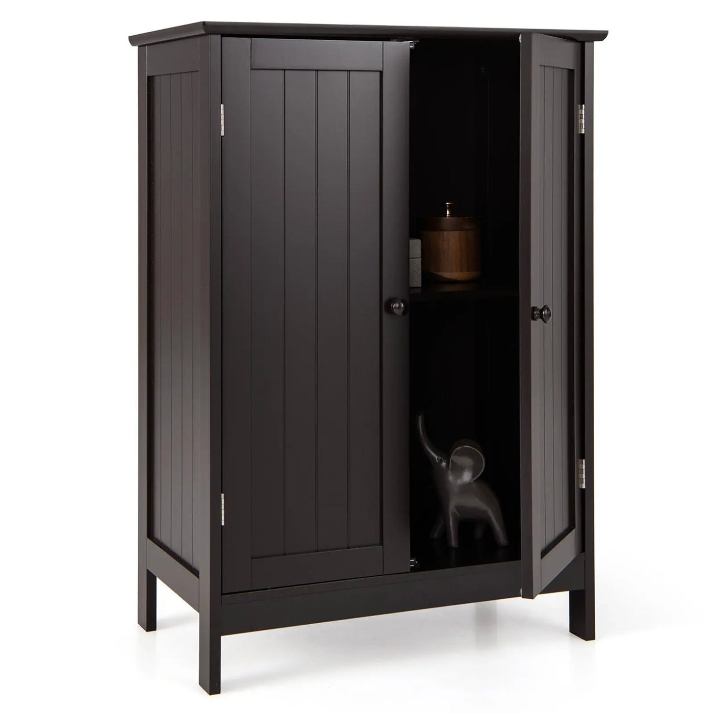Bathroom Floor Storage Double Door Cupboard Cabinet by DirectDeals