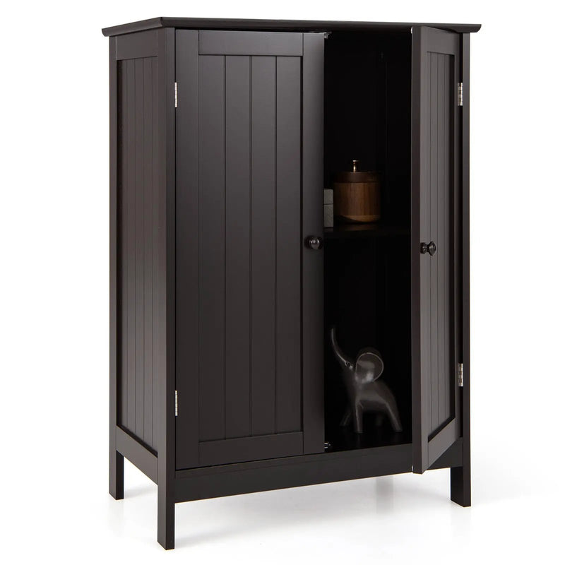 Bathroom Floor Storage Double Door Cupboard Cabinet by DirectDeals