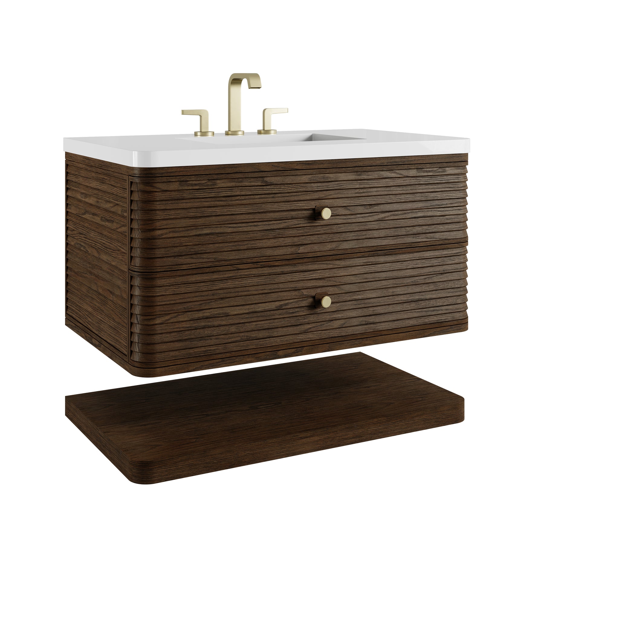 James Martin Allamari 36" Floating Single Bathroom Vanity, Sable, view 37