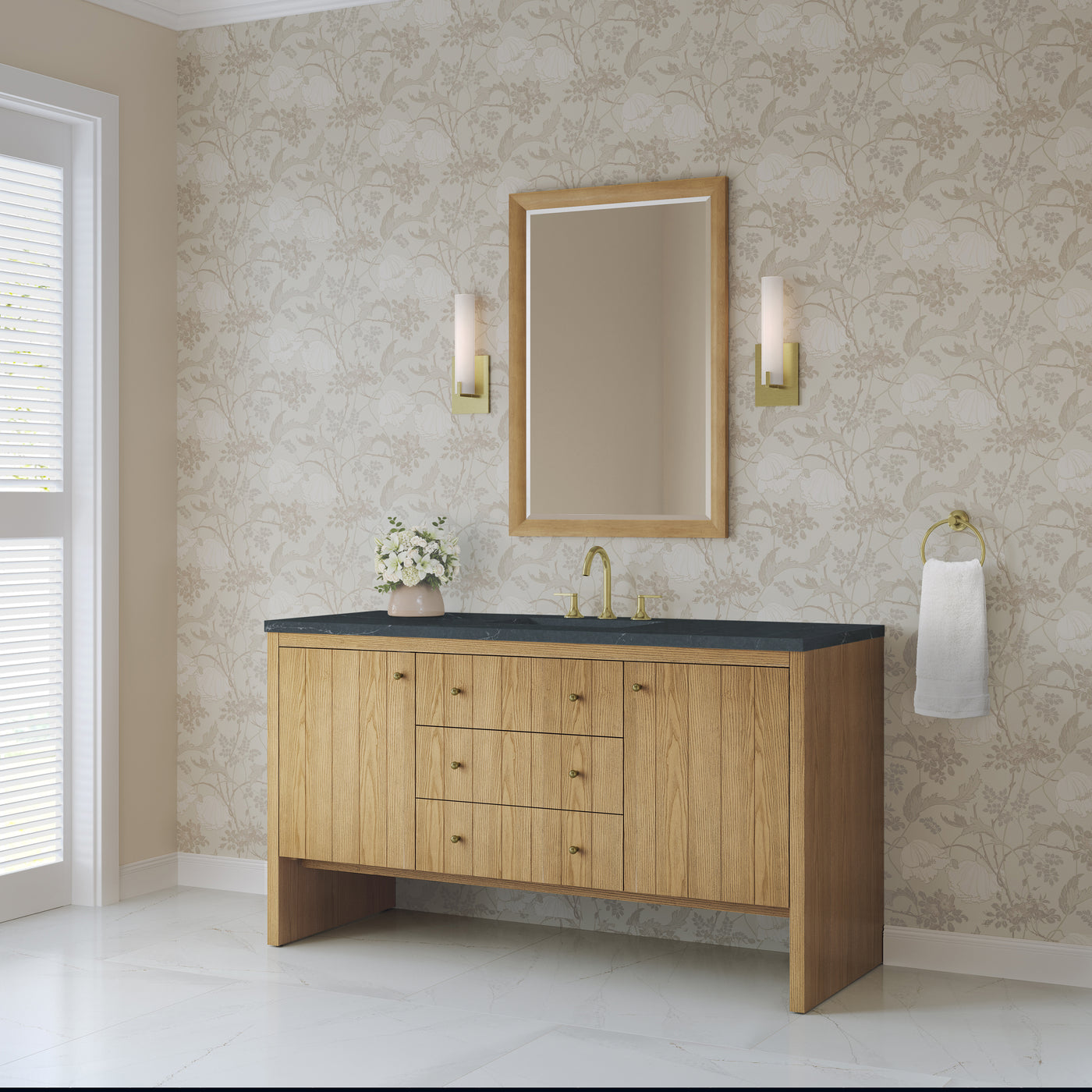 James Martin Hudson 60" Single Bathroom Vanity, Light Natural Oak, view 40