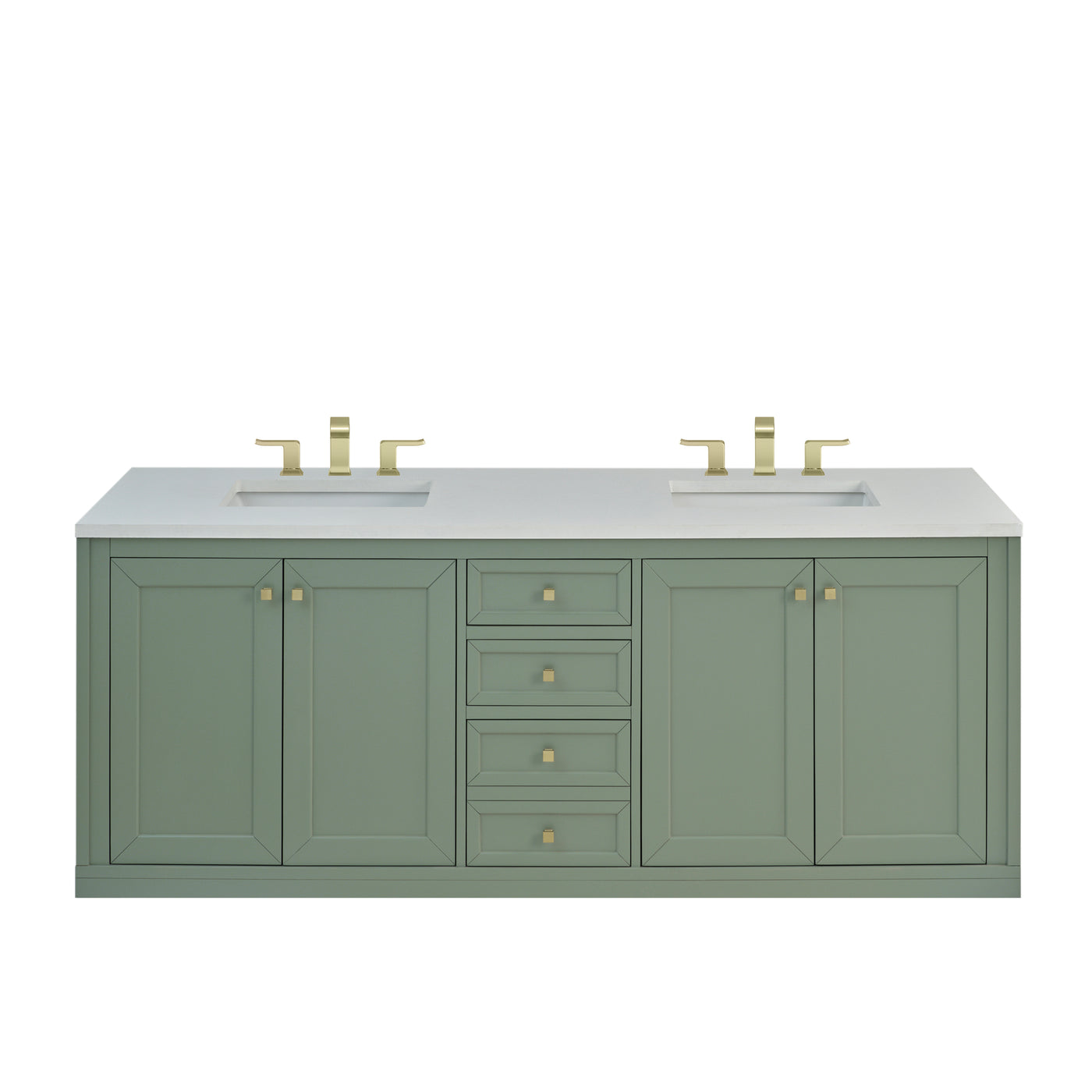 James Martin Chicago 72" Double Bathroom Vanity, Smokey Celadon, view 29