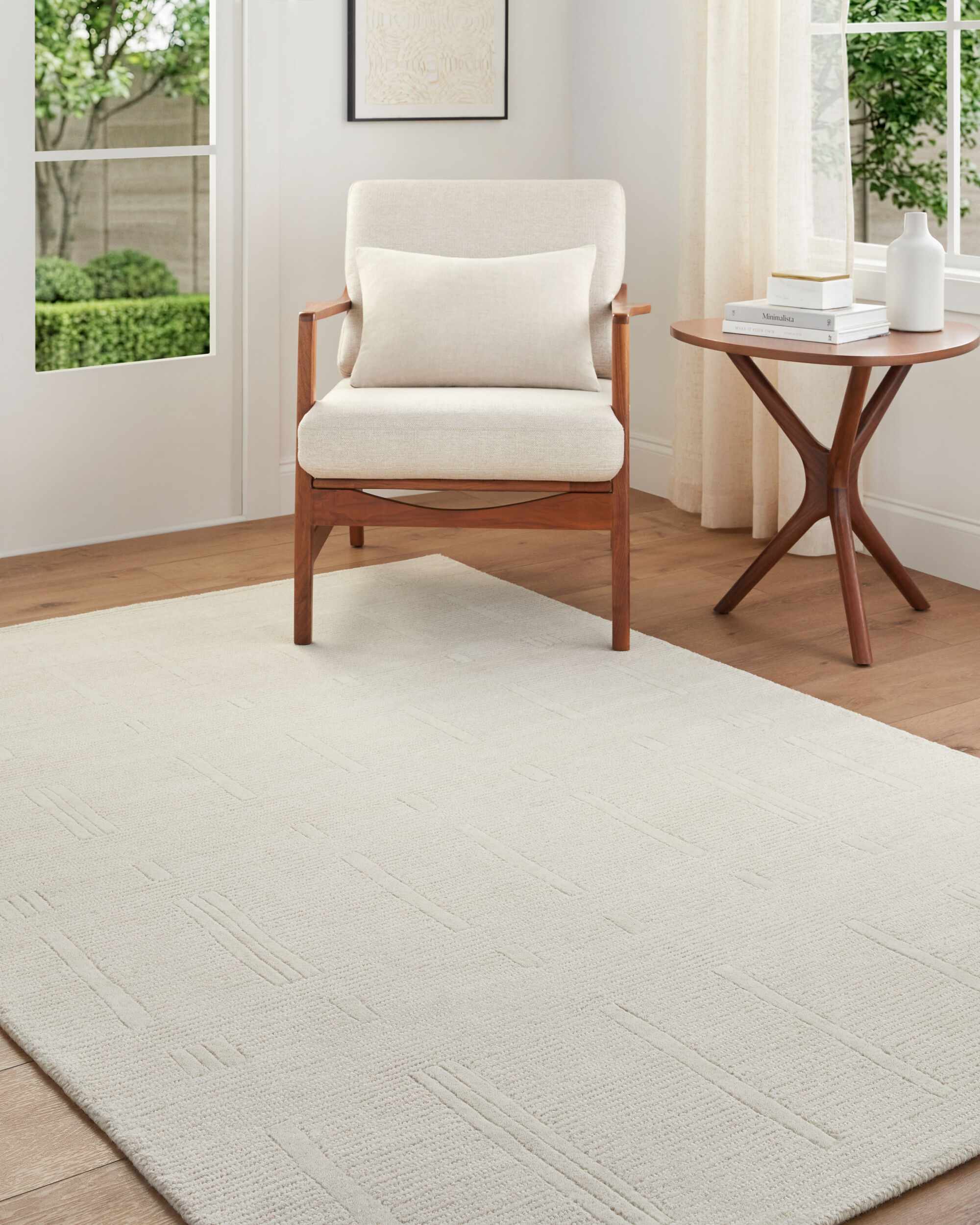 Charan Ivory Cream Area Rug by Boutique Rugs