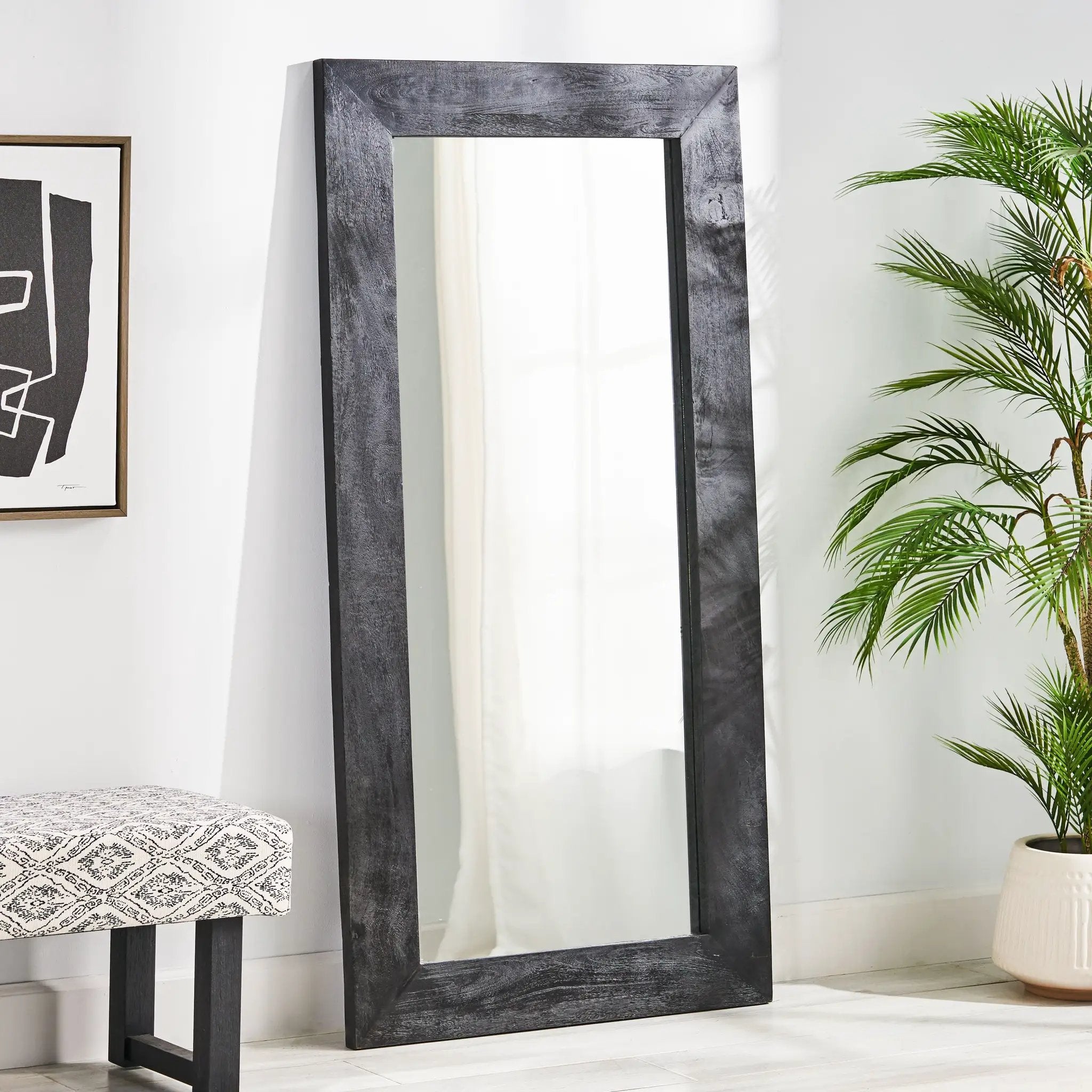 Rustic Mango Wood Full Length Standing Mirror by HouseOfZazla
