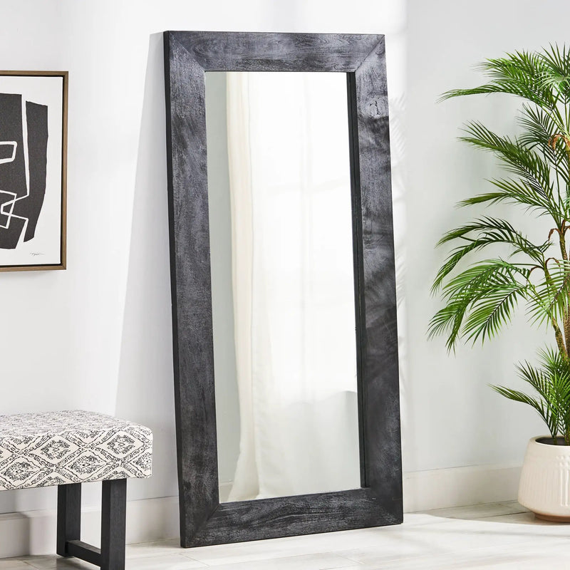 Rustic Mango Wood Full Length Standing Mirror by HouseOfZazla