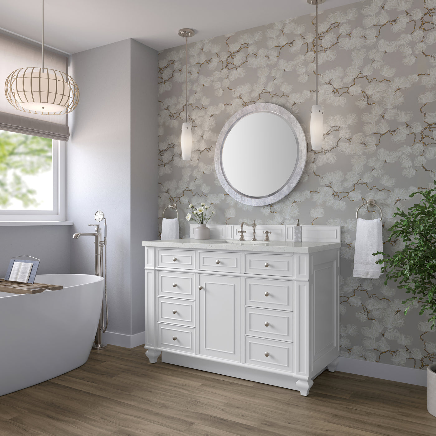James Martin Bristol 48" Single Bathroom Vanity, Bright White, view 27