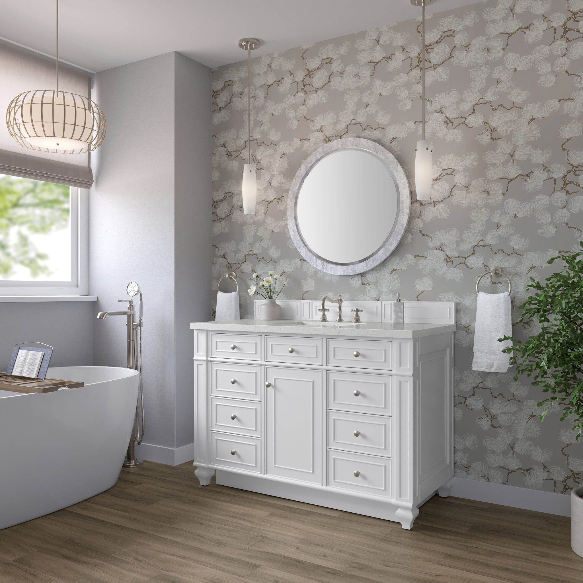 James Martin Bristol 48" Single Bathroom Vanity, Bright White, view 27