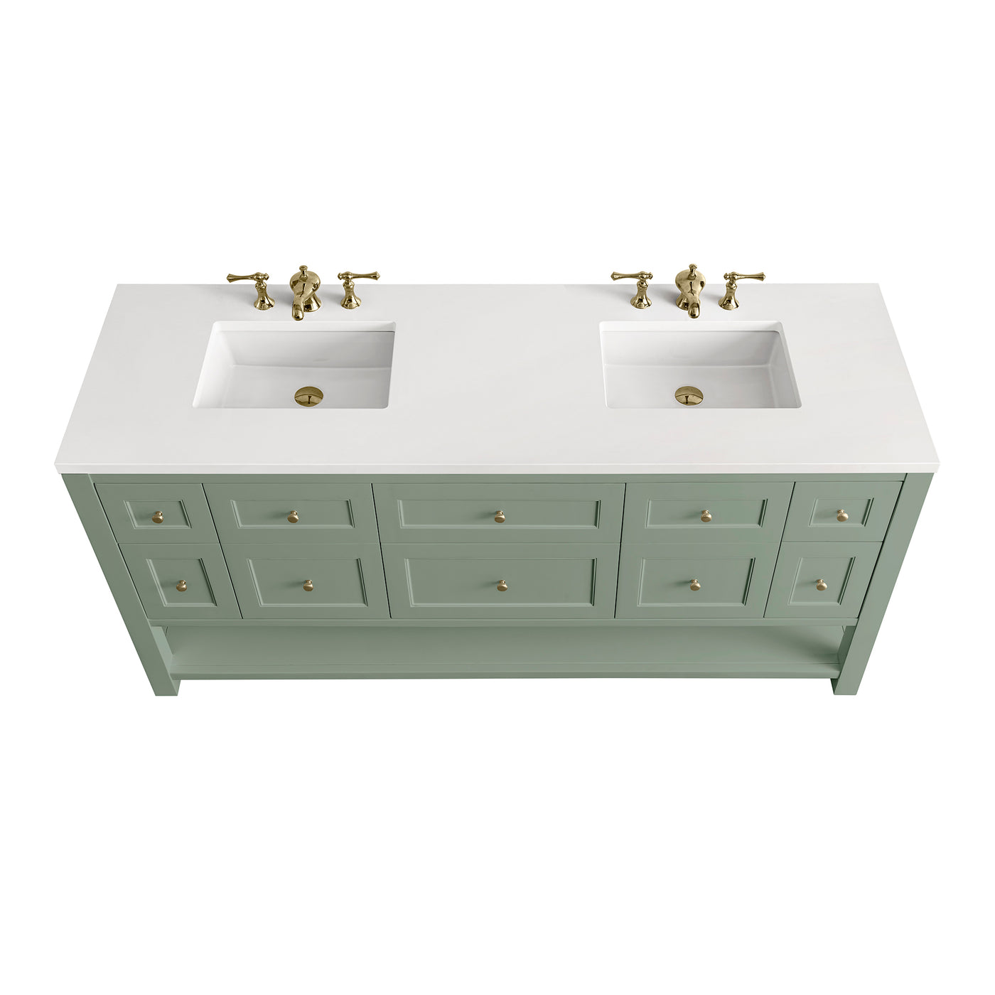 James Martin Breckenridge 72" Double Bathroom Vanity, Smokey Celadon, view 13