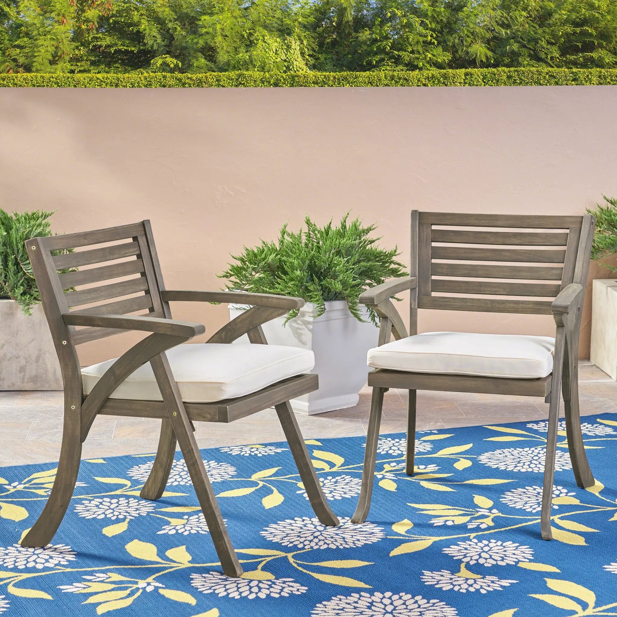 Helen Outdoor Acacia Wood Dining Chair by HouseOfZazla