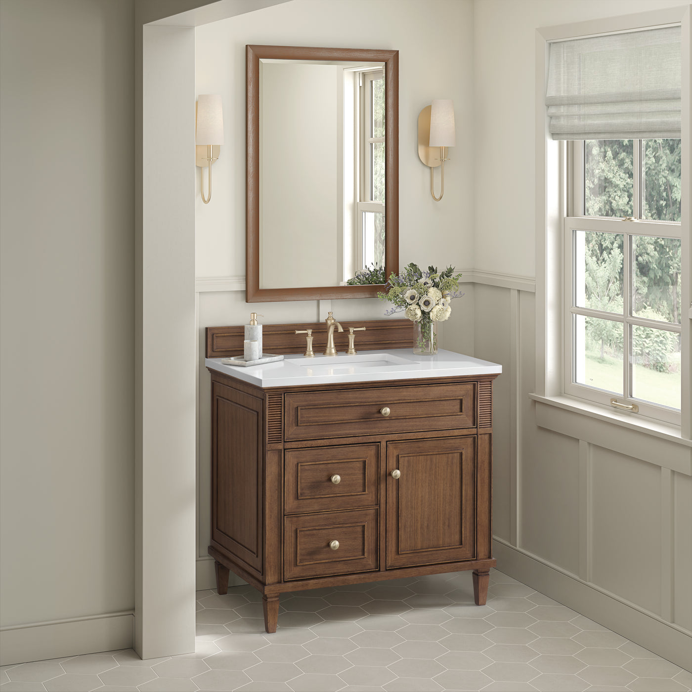 James Martin Lorelai 36" Single Bathroom Vanity, Mid-Century Walnut, view 35