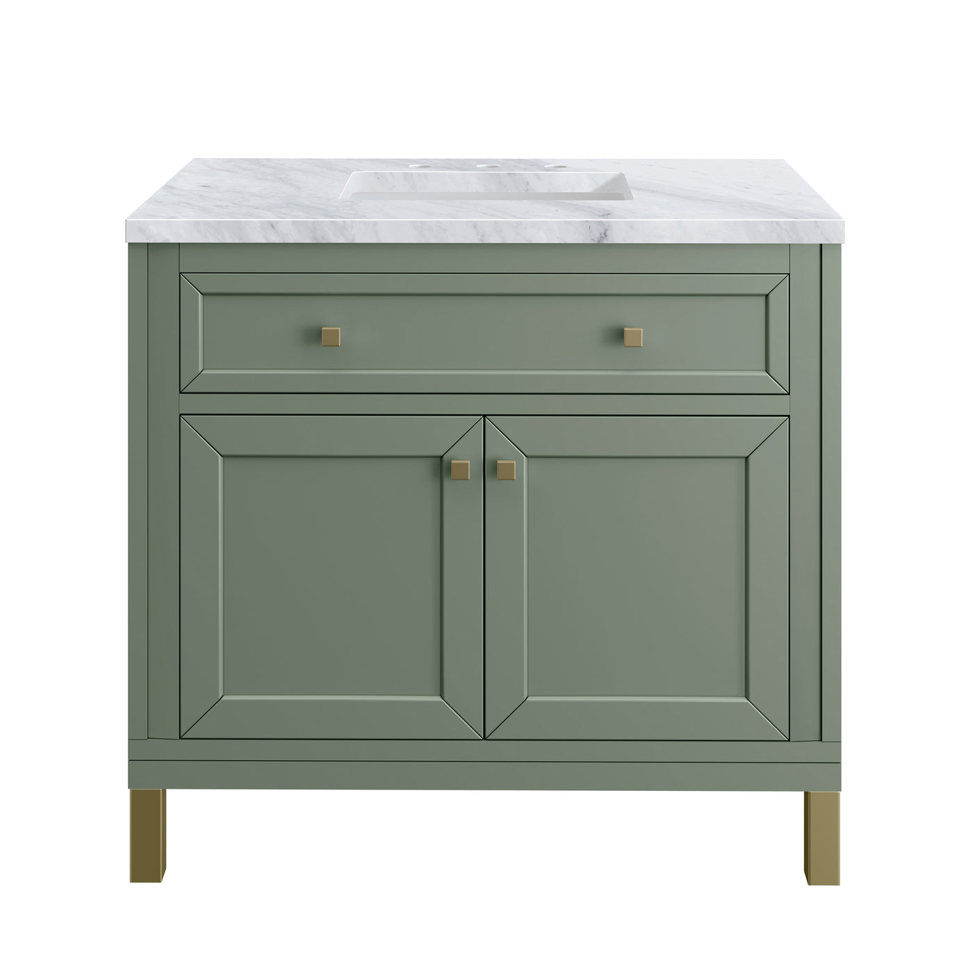 James Martin Chicago 36" Single Bathroom Vanity, Smokey Celadon, view 34