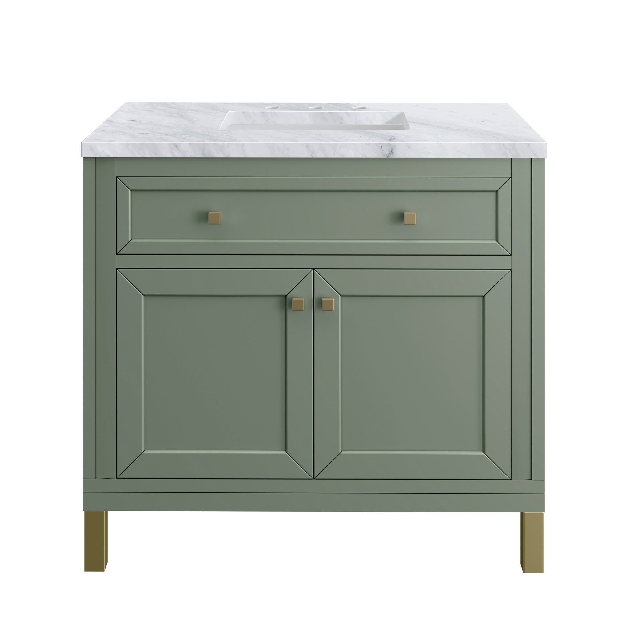 James Martin Chicago 36" Single Bathroom Vanity, Smokey Celadon, view 34