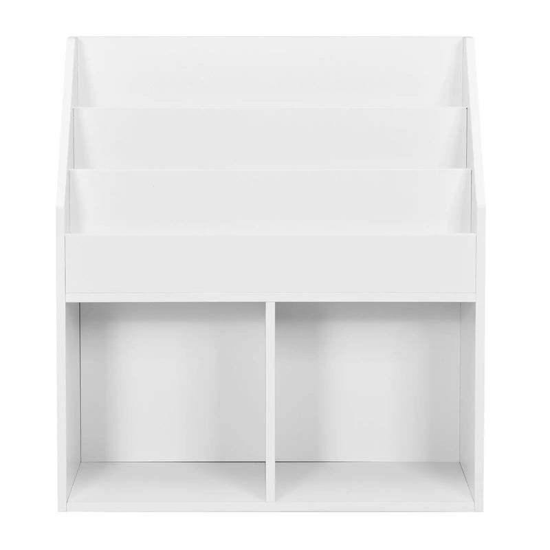 Kids Wooden Bookshelf Bookcase Children Toy Storage Cabinet Organizer-White by DirectDeals