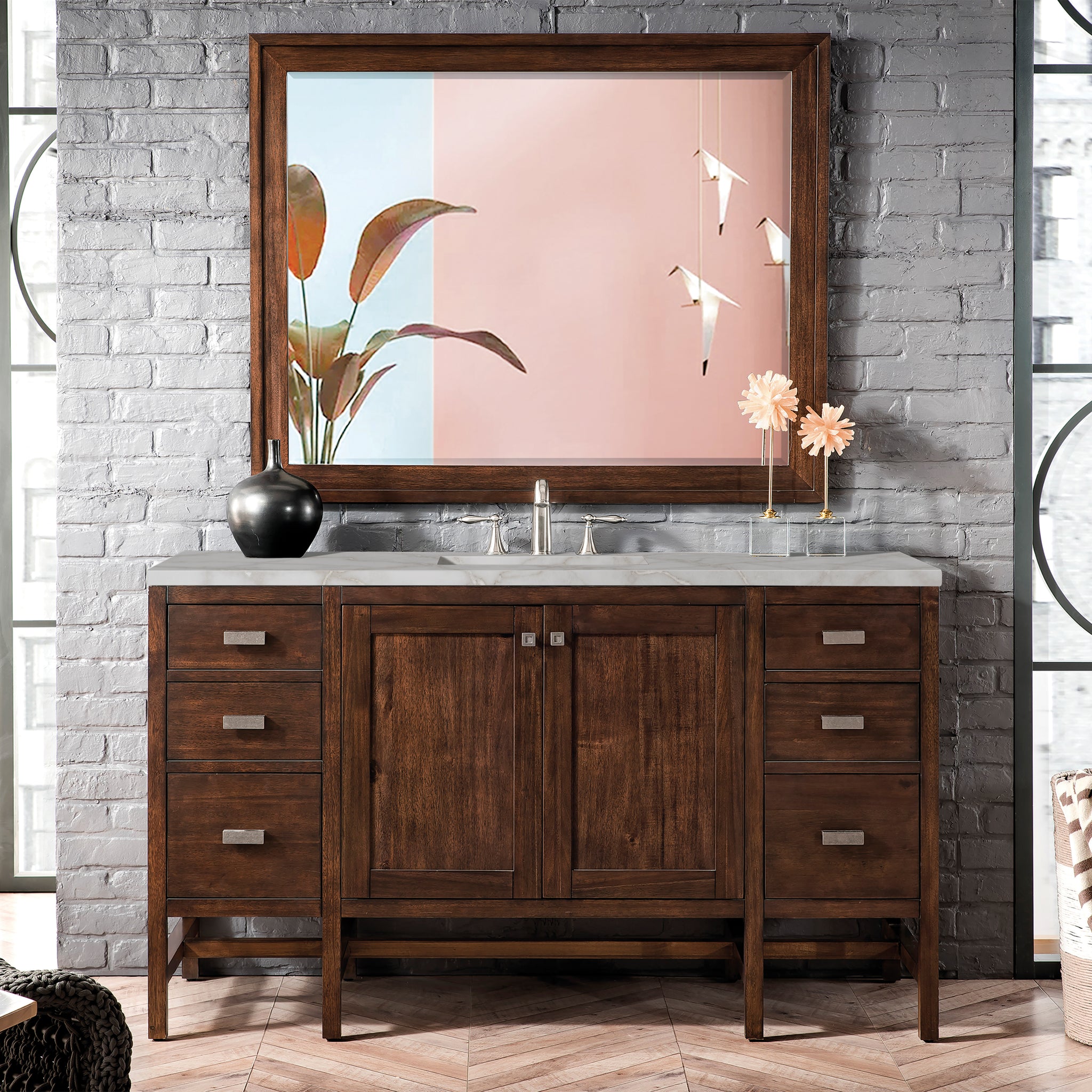 James Martin Addison 60" Single Bathroom Vanity, Mid-Century Acacia, view 33